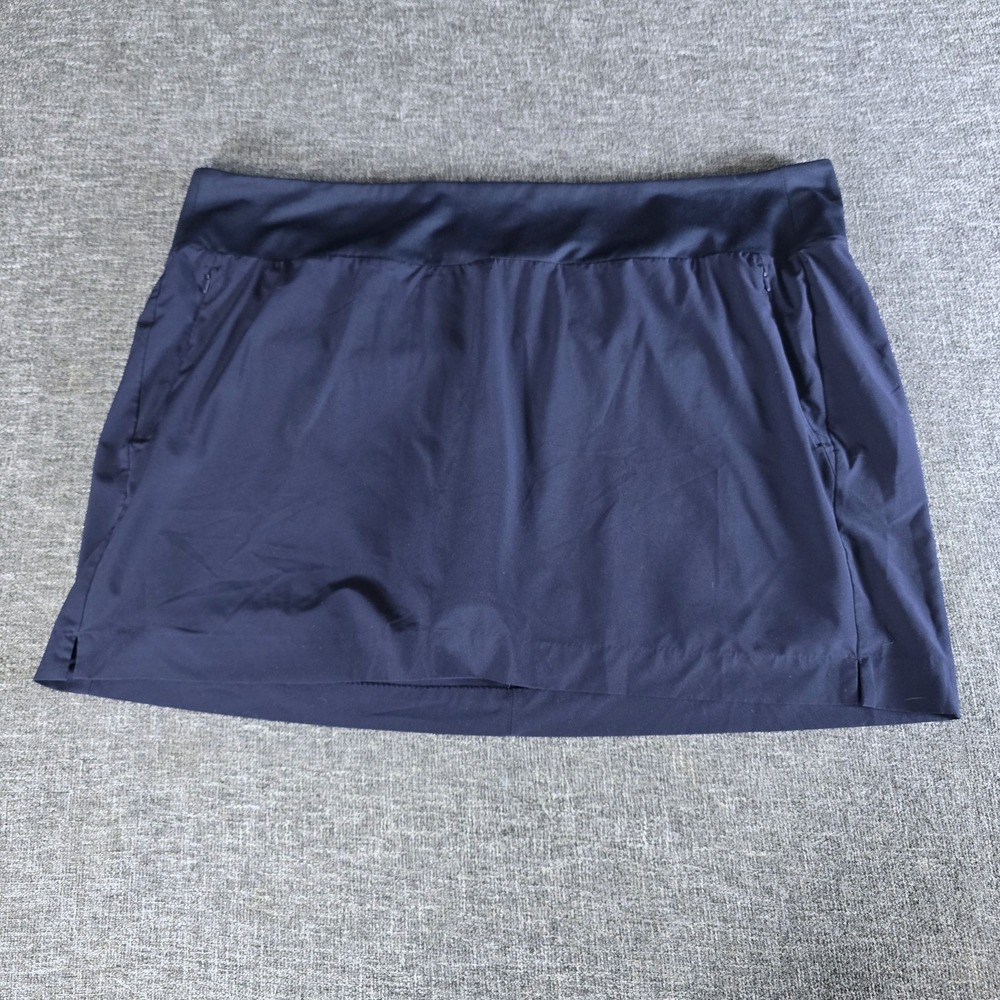 Athleta Soho Skort Navy Blue Plus Size 24 Active Golf Skirt Zipper Pockets